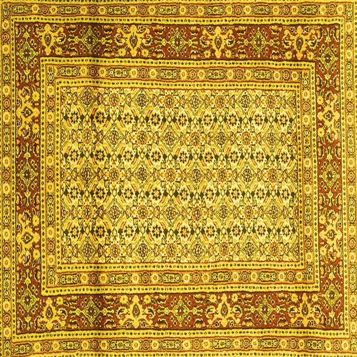 Square Persian Yellow Traditional Rug, tr1301yw