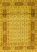 Machine Washable Persian Yellow Traditional Rug, wshtr1301yw