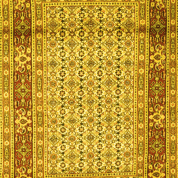 Machine Washable Persian Yellow Traditional Rug, wshtr1301yw