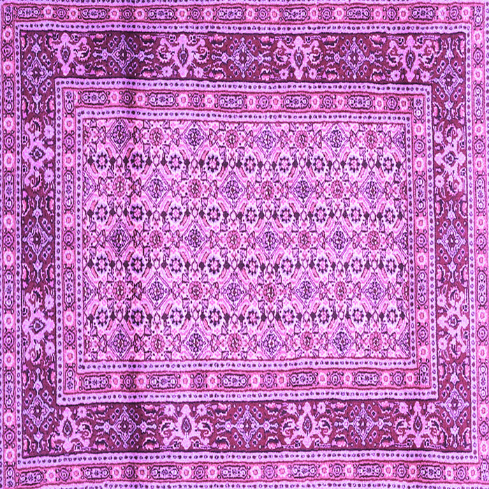 Square Machine Washable Persian Purple Traditional Area Rugs, wshtr1301pur
