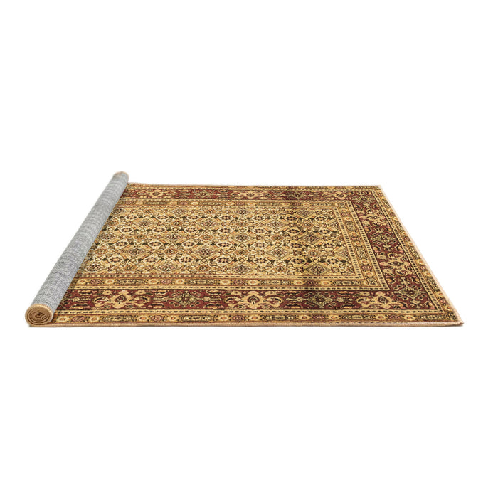 Sideview of Machine Washable Persian Brown Traditional Rug, wshtr1301brn