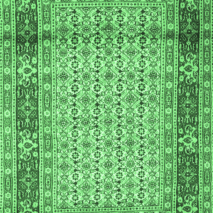 Machine Washable Persian Emerald Green Traditional Area Rugs, wshtr1301emgrn