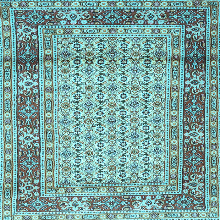 Square Persian Light Blue Traditional Rug, tr1301lblu