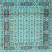 Square Persian Light Blue Traditional Rug, tr1301lblu