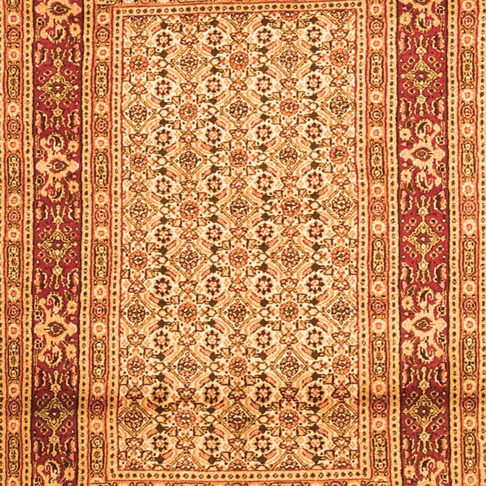 Serging Thickness of Machine Washable Persian Orange Traditional Area Rugs, wshtr1301org