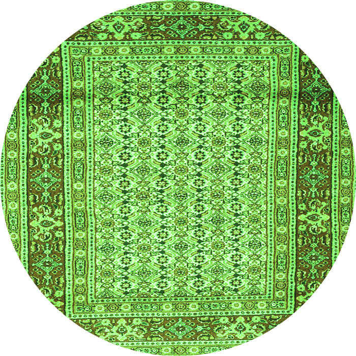 Machine Washable Persian Green Traditional Area Rugs, wshtr1301grn