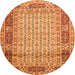 Machine Washable Persian Orange Traditional Area Rugs, wshtr1301org