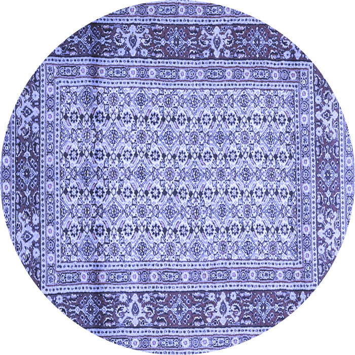 Round Persian Blue Traditional Rug, tr1301blu