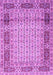 Machine Washable Persian Purple Traditional Area Rugs, wshtr1301pur