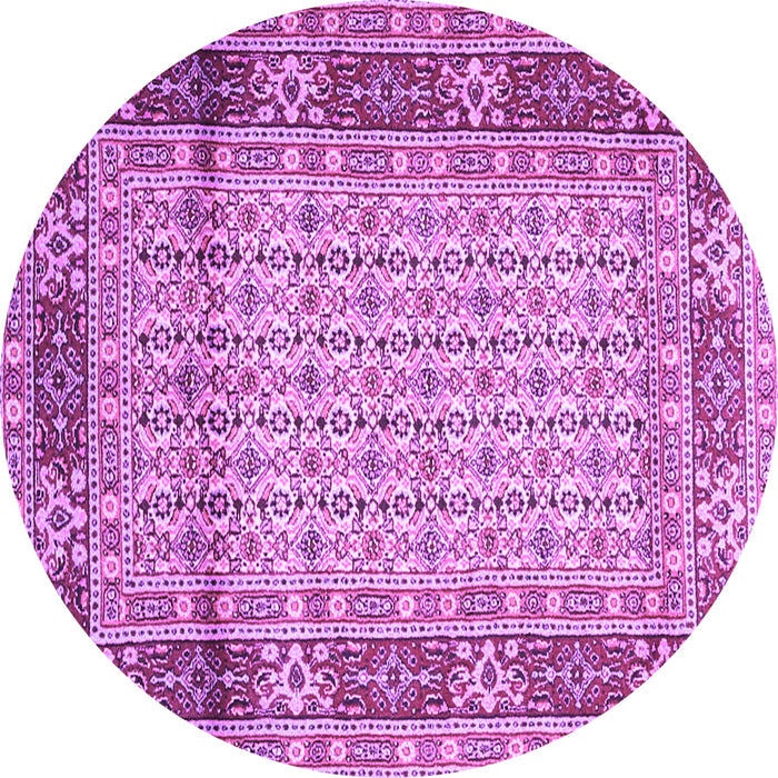 Round Persian Purple Traditional Rug, tr1301pur