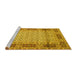 Sideview of Machine Washable Persian Yellow Traditional Rug, wshtr1301yw