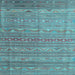 Square Machine Washable Persian Light Blue Traditional Rug, wshtr1302lblu