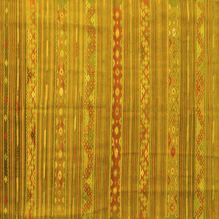 Square Persian Yellow Traditional Rug, tr1302yw