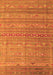 Serging Thickness of Machine Washable Persian Orange Traditional Area Rugs, wshtr1302org