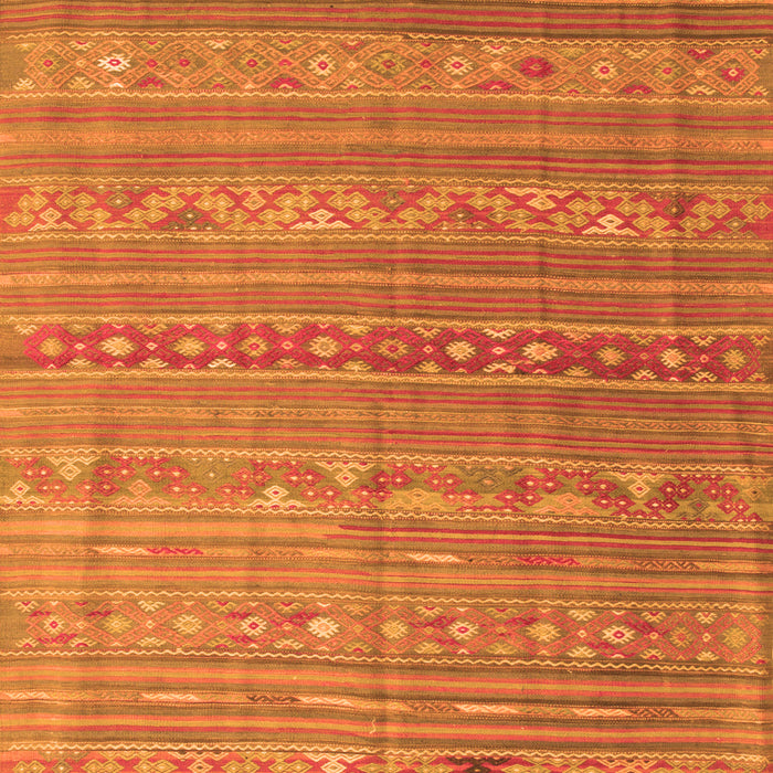 Serging Thickness of Machine Washable Persian Orange Traditional Area Rugs, wshtr1302org