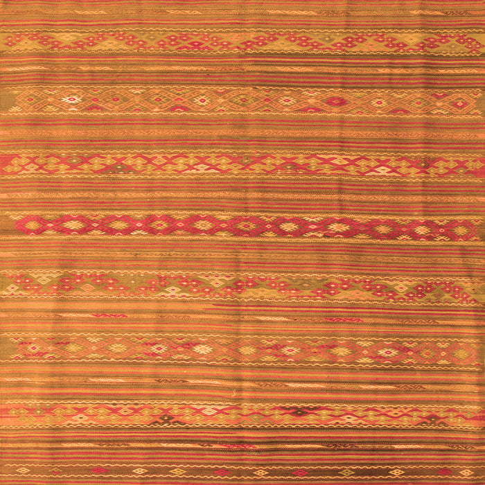 Serging Thickness of Persian Orange Traditional Rug, tr1302org