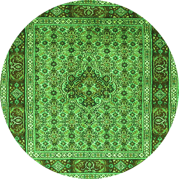 Machine Washable Persian Green Traditional Area Rugs, wshtr1303grn