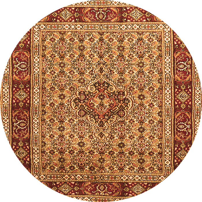 Machine Washable Persian Orange Traditional Area Rugs, wshtr1303org