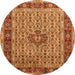 Square Persian Orange Traditional Rug, tr1303org