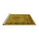 Sideview of Machine Washable Persian Yellow Traditional Rug, wshtr1303yw