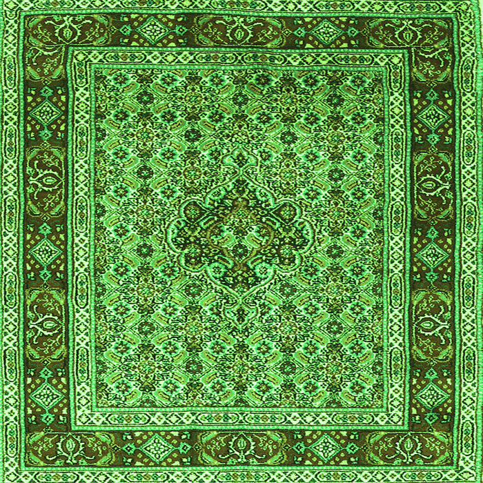 Serging Thickness of Persian Green Traditional Rug, tr1303grn