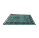 Sideview of Machine Washable Persian Light Blue Traditional Rug, wshtr1303lblu