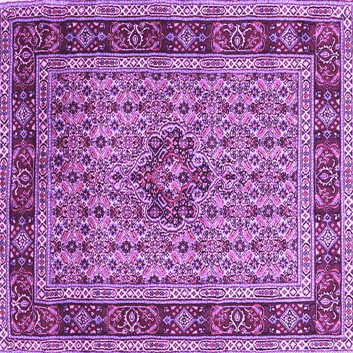Square Machine Washable Persian Purple Traditional Area Rugs, wshtr1303pur