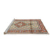 Sideview of Machine Washable Traditional Sienna Brown Rug, wshtr1304