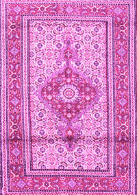 Medallion Pink Traditional Rug, tr1304pnk