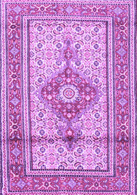 Medallion Purple Traditional Rug, tr1304pur