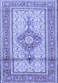 Medallion Blue Traditional Rug, tr1304blu