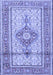 Medallion Blue Traditional Rug, tr1304blu