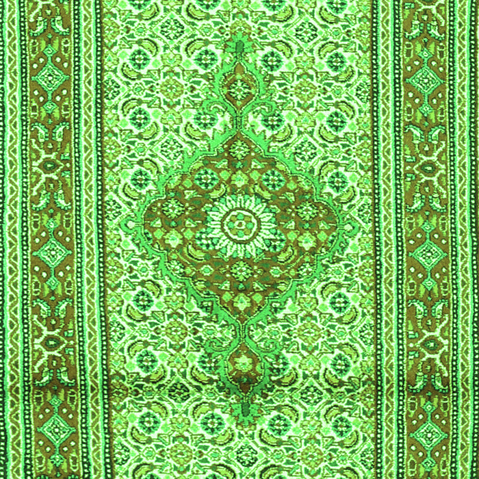 Medallion Green Traditional Rug, tr1304grn