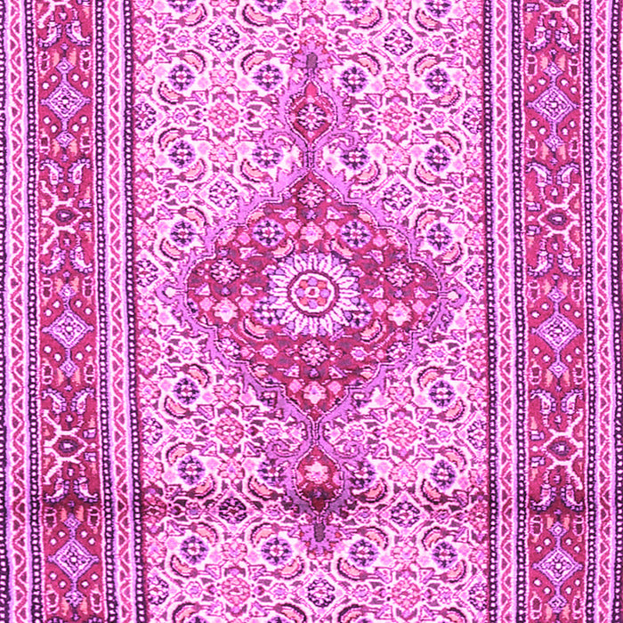 Machine Washable Medallion Pink Traditional Rug, wshtr1304pnk