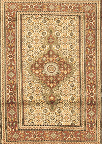 Medallion Brown Traditional Rug, tr1304brn