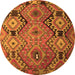 Square Southwestern Orange Country Rug, tr1305org