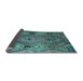 Sideview of Southwestern Light Blue Country Rug, tr1305lblu