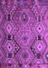 Machine Washable Southwestern Purple Country Area Rugs, wshtr1305pur