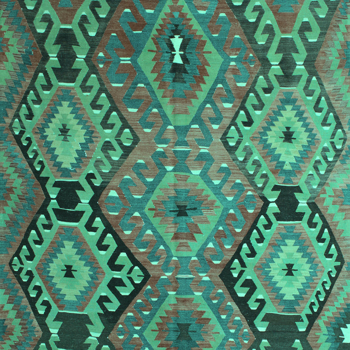 Southwestern Turquoise Country Rug, tr1305turq