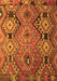 Serging Thickness of Machine Washable Southwestern Orange Country Area Rugs, wshtr1305org