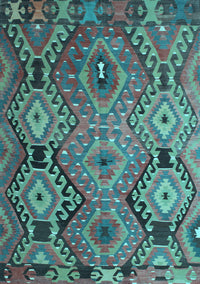 Southwestern Light Blue Country Rug, tr1305lblu