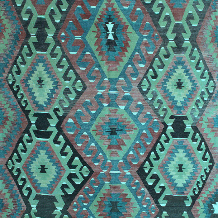 Southwestern Light Blue Country Rug, tr1305lblu