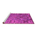 Sideview of Machine Washable Southwestern Pink Country Rug, wshtr1306pnk