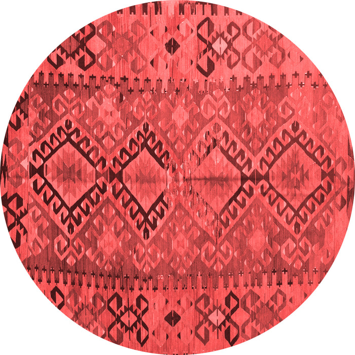 Machine Washable Southwestern Red Country Rug, wshtr1306red