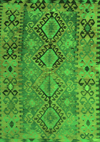 Southwestern Green Country Rug, tr1306grn