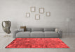 Country Red Washable Rugs