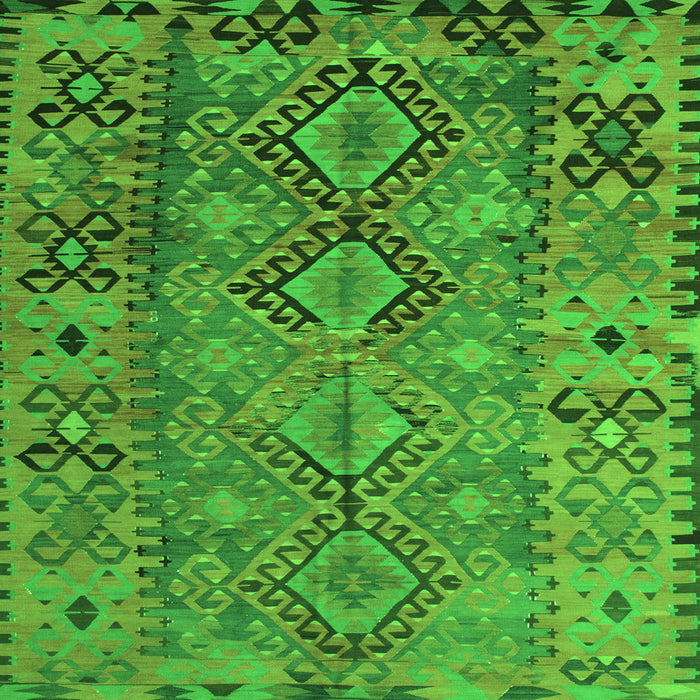 Serging Thickness of Southwestern Green Country Rug, tr1306grn