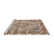 Sideview of Machine Washable Traditional Sienna Brown Rug, wshtr1307