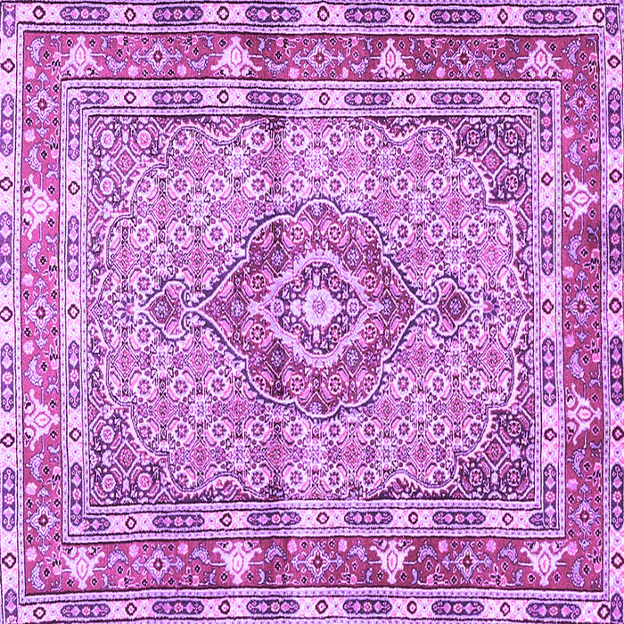 Square Medallion Purple Traditional Rug, tr1307pur