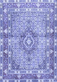 Medallion Blue Traditional Rug, tr1307blu